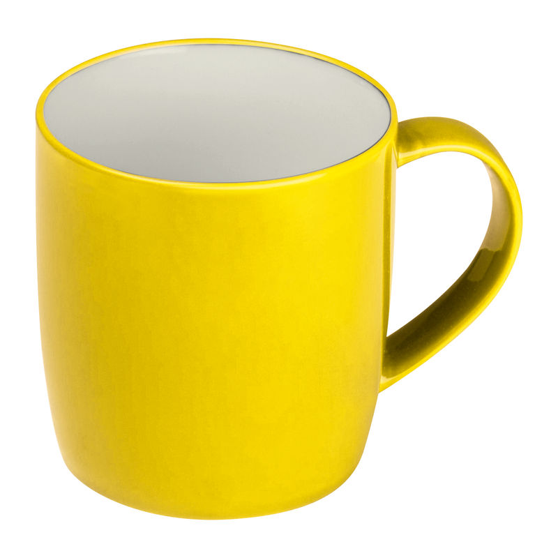Porcelán bögre színes külsővel, 300 ml